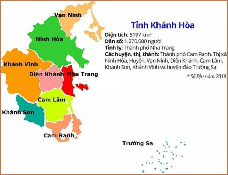 Bản đồ vị trí Bãi Dài — Bắc bán đảo Cam Ranh trong tỉnh Khánh Hòa
