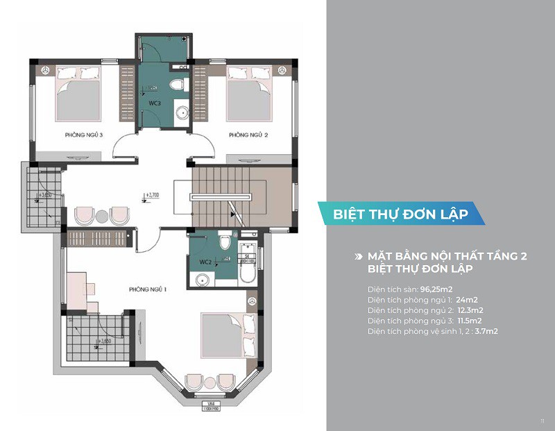 Biệt thự đơn lập MHDI Cam Ranh góc nhìn sân vườn