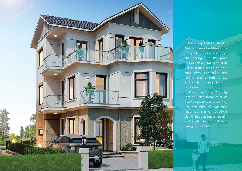 Mẫu biệt thự đơn lập MHDI Cam Ranh 1 trệt 2 lầu